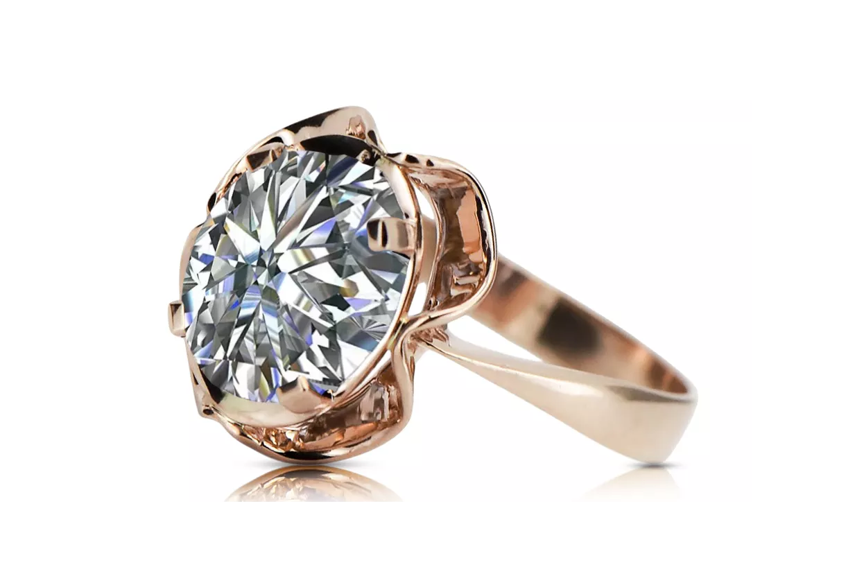 Zircon Original Vintage 14K Rose Gold Ring Vintage style vrc206r Zircon Original Vintage 14K Rose Gold Ring Vintage style vrc206r